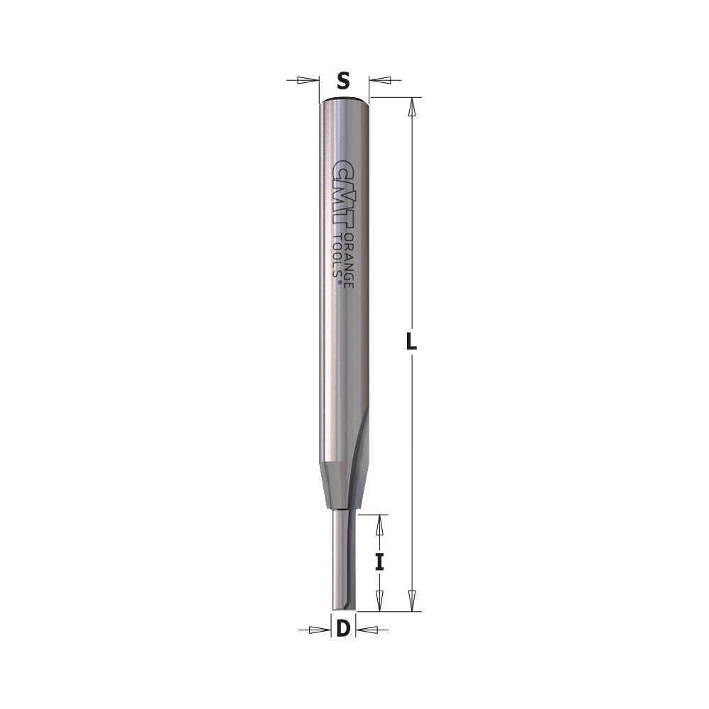 CMT 812.032.11 Solid Carbide Straight Bit 1/4-Inch Shank 1/8-Inch Diameter