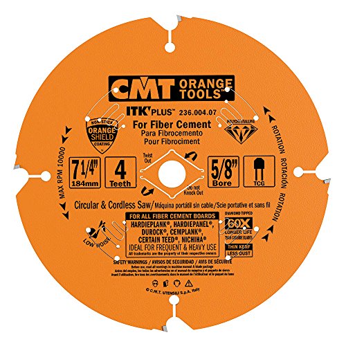 CMT 236.006.10 ITK Plus Diamond Saw Blade for Fiber Cement 10"x5/8" T6 TCG