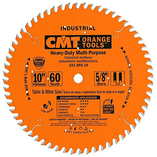CMT 221.060.10 Industrial Cabinetshop Saw Blade 10" x 5/8" T60 TCG