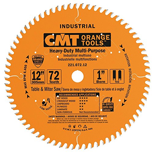 CMT 221.072.12 Industrial Cabinetshop Saw Blade 12" x 1" T72 TCG