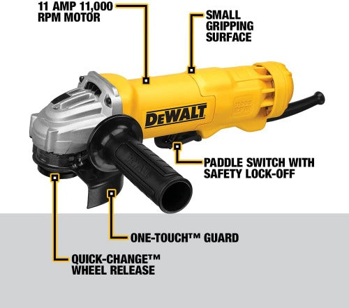 DeWALT 4-1/2" (115MM) 11 amp Small Angle Grinder Corded DWE402