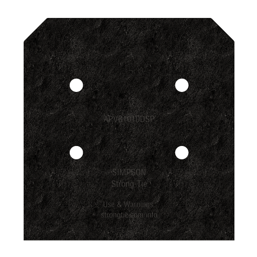 Simpson Strong-Tie APVB1010DSP Avant Decorative Post Base Plates - Black Powder Coat (2 per Pack)