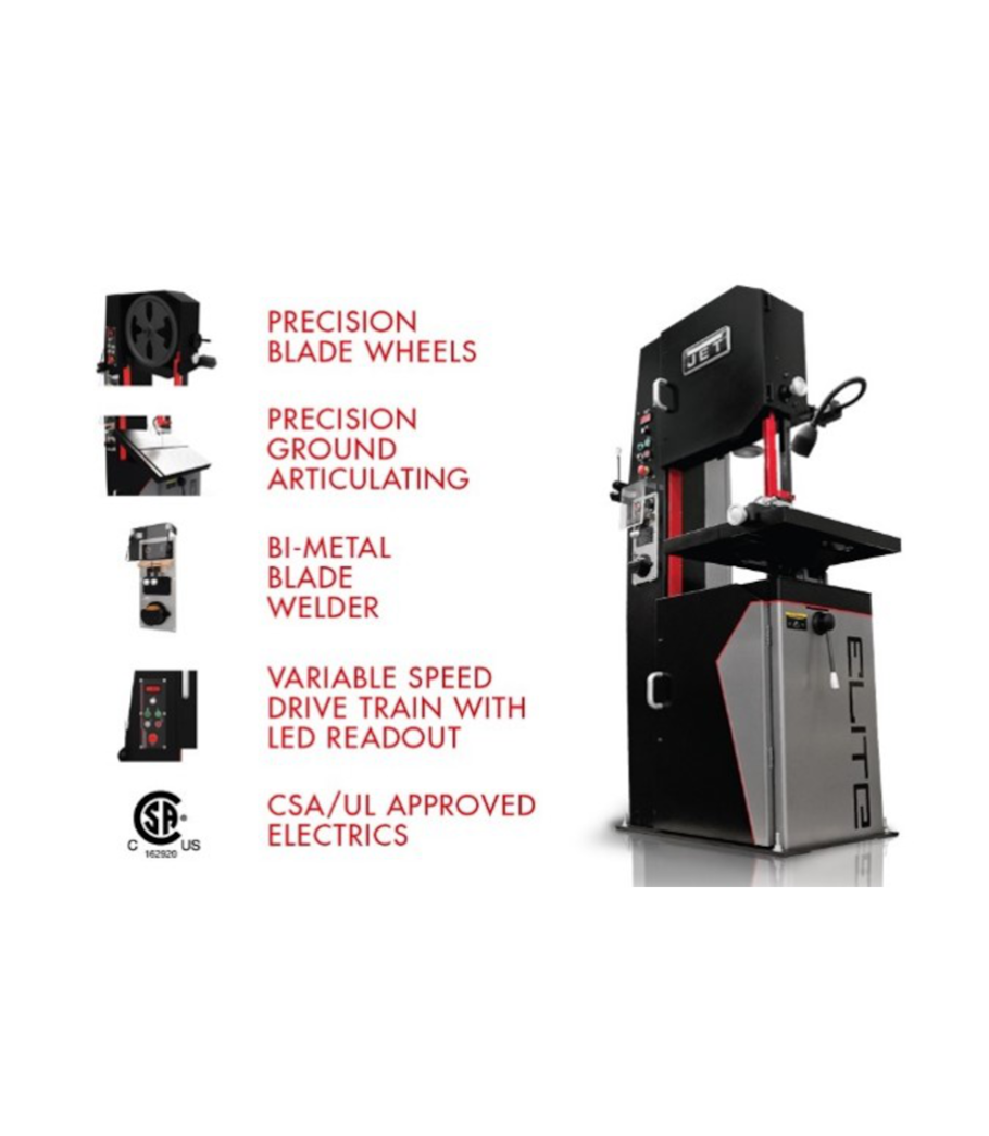 JET Elite EVBS-20, 20" Vertical Bandsaw - 891100