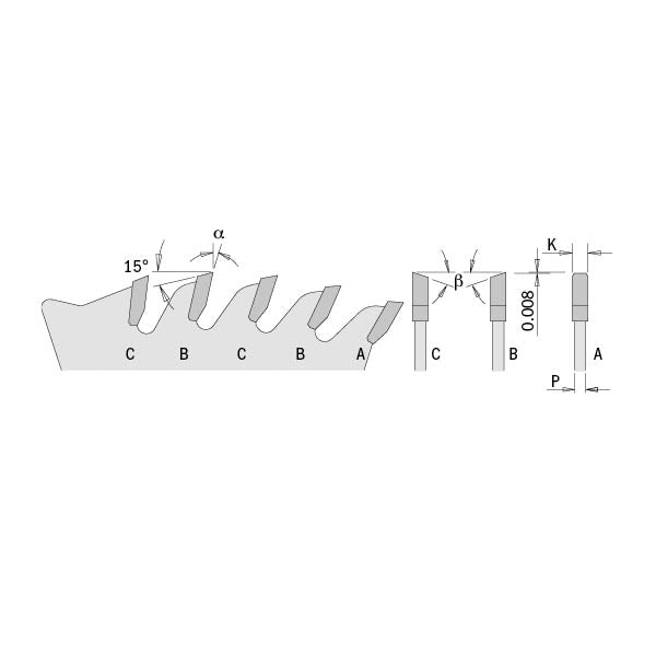 CMT 285.650.10 Chrome Combination Saw Blades