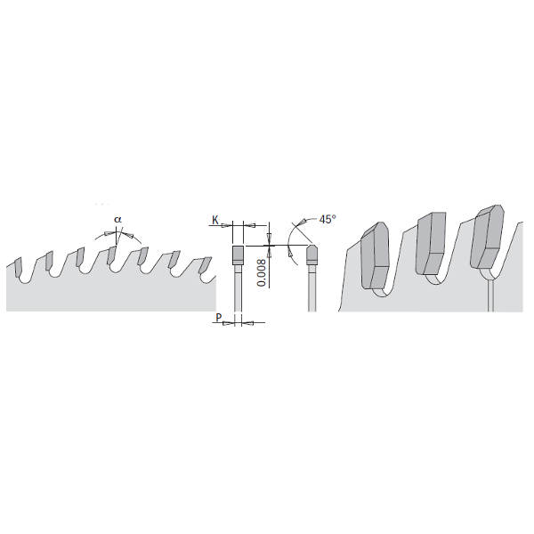 CMT 284.700.10 Chrome Thin Stock Non Ferrous Metal PVC Saw Blades