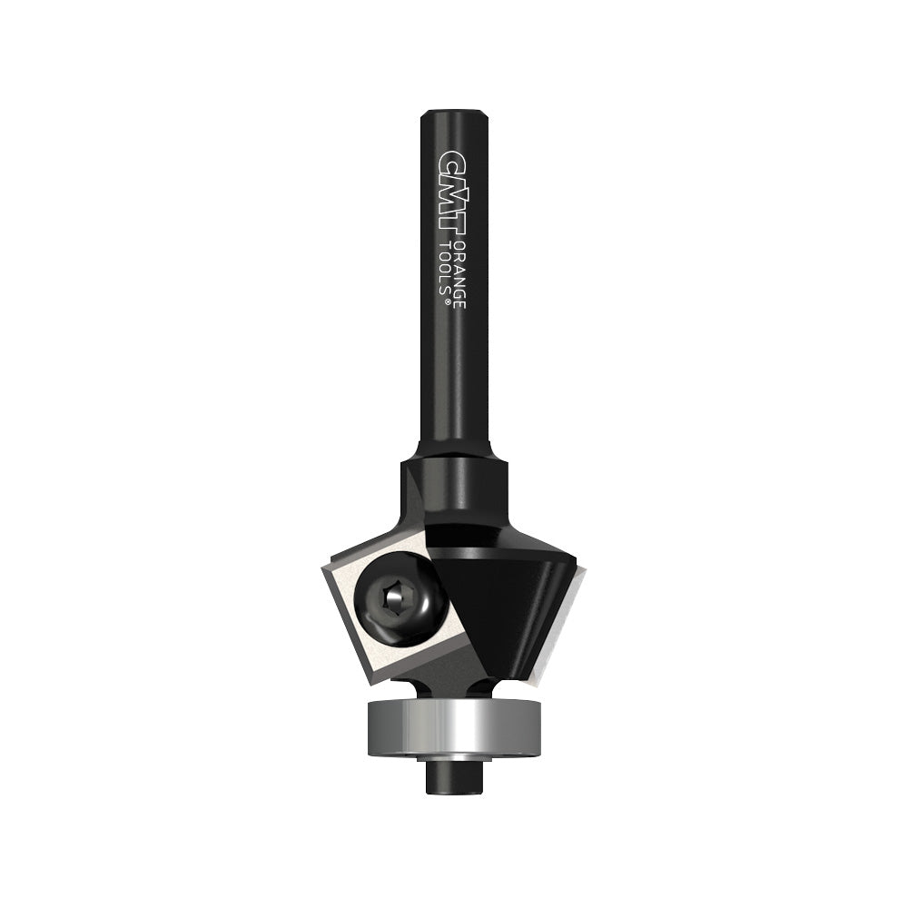 CMT 659.023.11 Chamfer Bits w/Insert Knives 63/64" x 7/16" (22°) S=1/4"