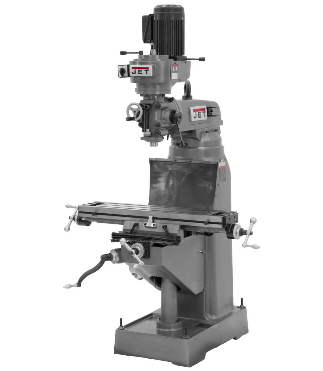 690036, JVM-836-1, JVM-836-1, 8" x 36" Table, R-8 Taper, 1-1/2HP, 1Ph, 115/230V, Jet, Metalworking, Milling, Vertical Mills