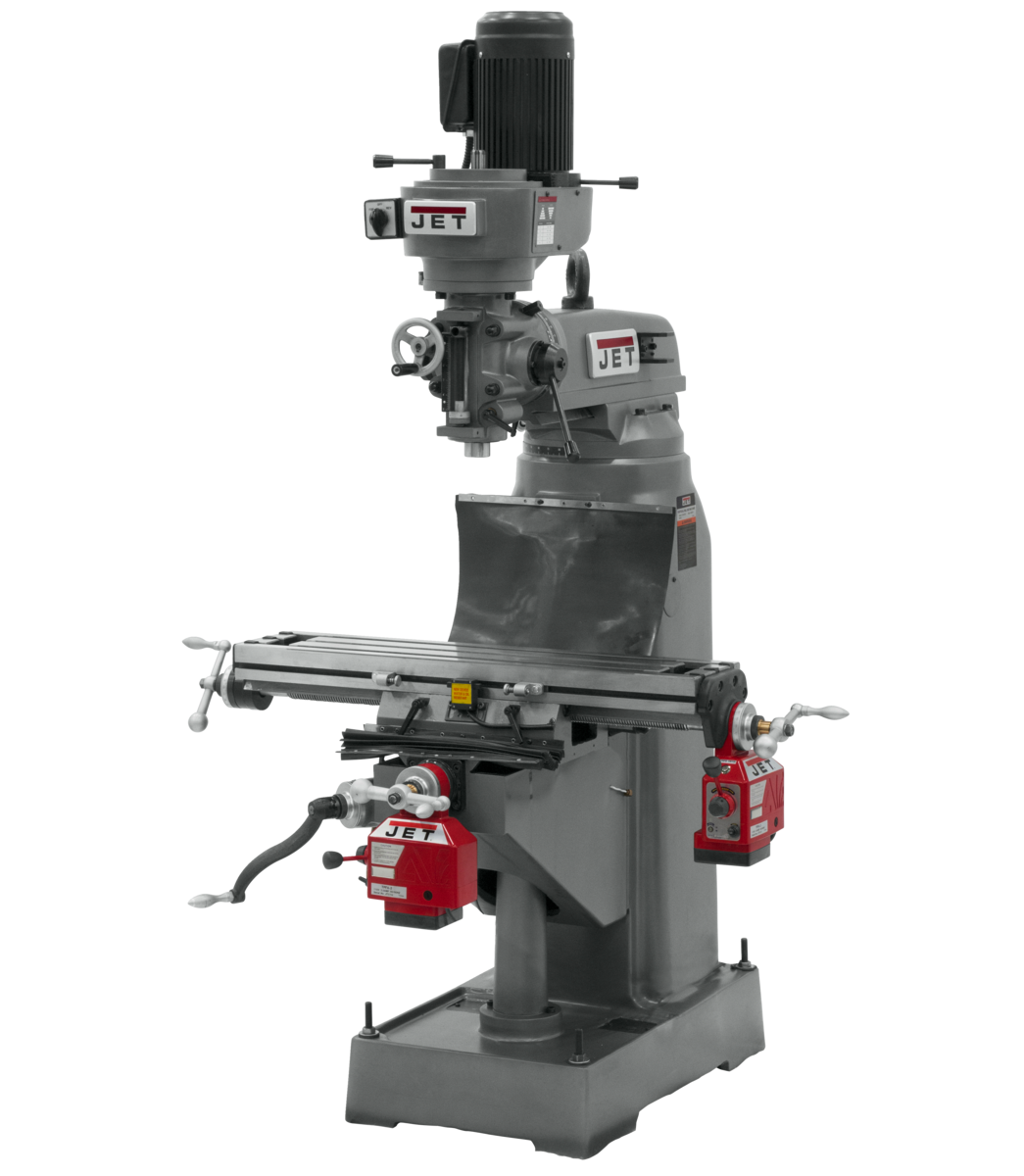 690211, JVM-836-1 Mill with X & Y Powerfeeds Installed, Jet, Metalworking, Milling, Vertical Mills