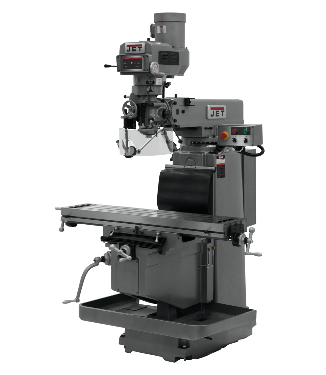 698028, JTM-1254VS, Jet, Metalworking, Milling, Vertical Mills, NT-40, X & Y-Axis Powerfeeds and Air Power Drawbar