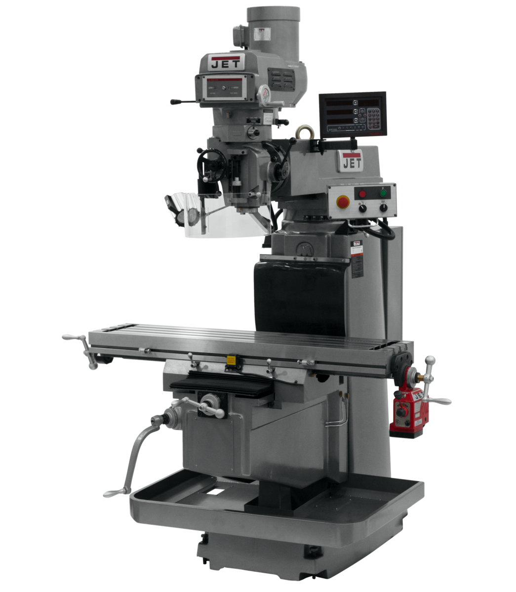 698067, JTM-1254VS, Jet, Metalworking, Milling, Vertical Mills, NT-40, Newall DP700 DRO & X Powerfeed