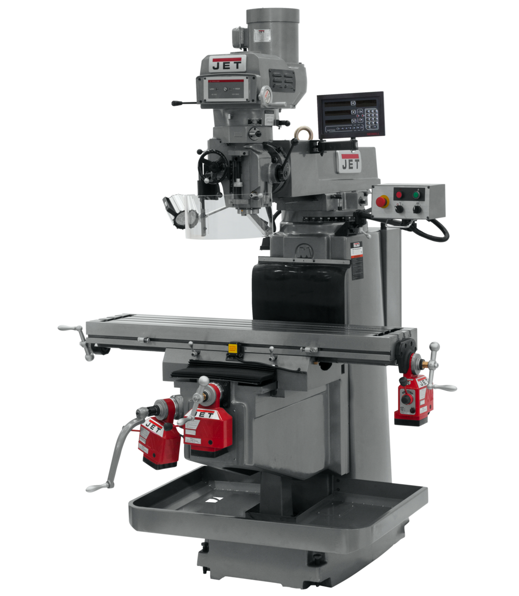 698071, JTM-1254VS, Jet, Metalworking, Milling, Vertical Mills, NT-40, Newall DP700 DRO X,Y&Z  Powerfeeds