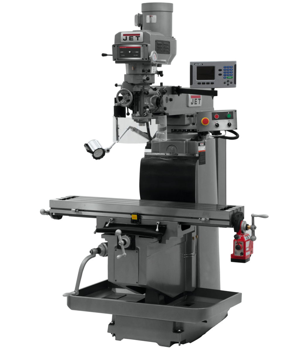 698108, JTM-1254RVS, Jet, Metalworking, Milling, Vertical Mills, R-8, Acu-Rite 203 DRO, X Powerfeed