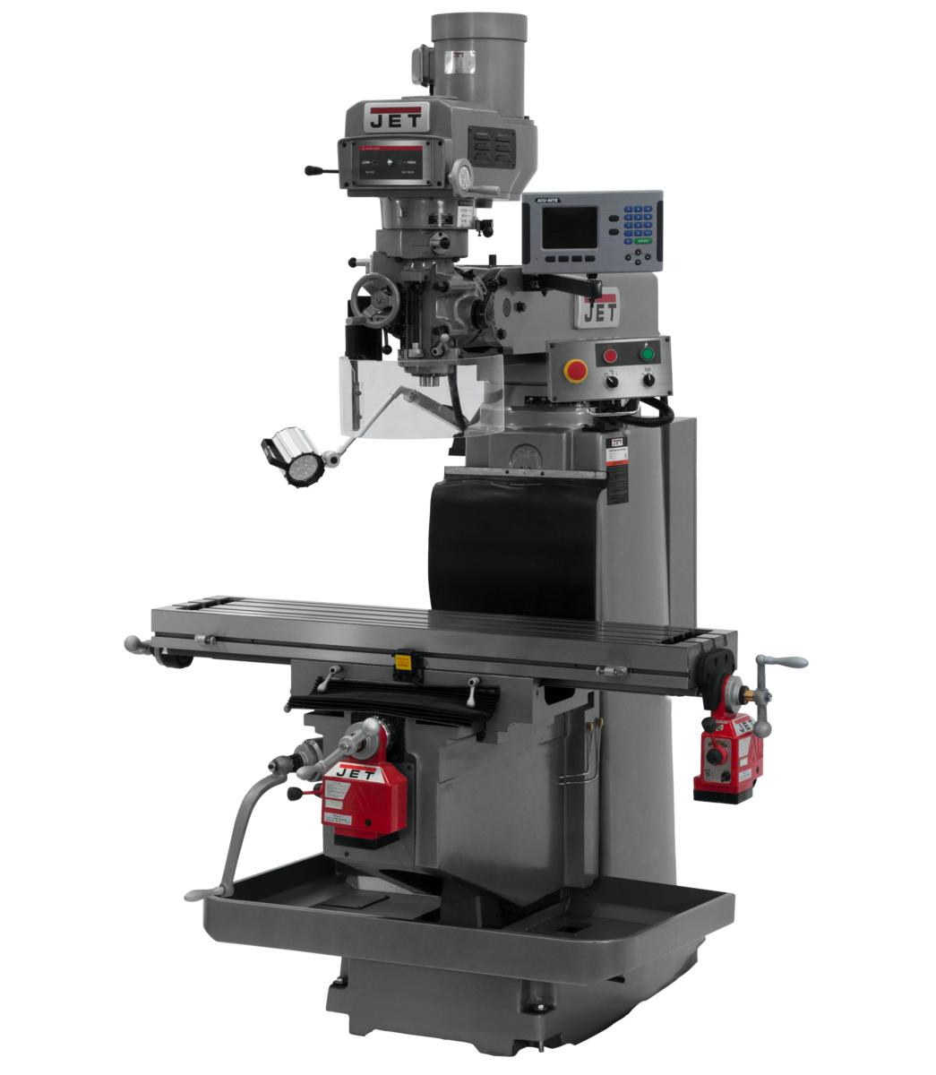 698110, JTM-1254RVS, Jet, Metalworking, Milling, Vertical Mills, R-8, Acu-Rite 203 DRO X & Y Powerfeeds