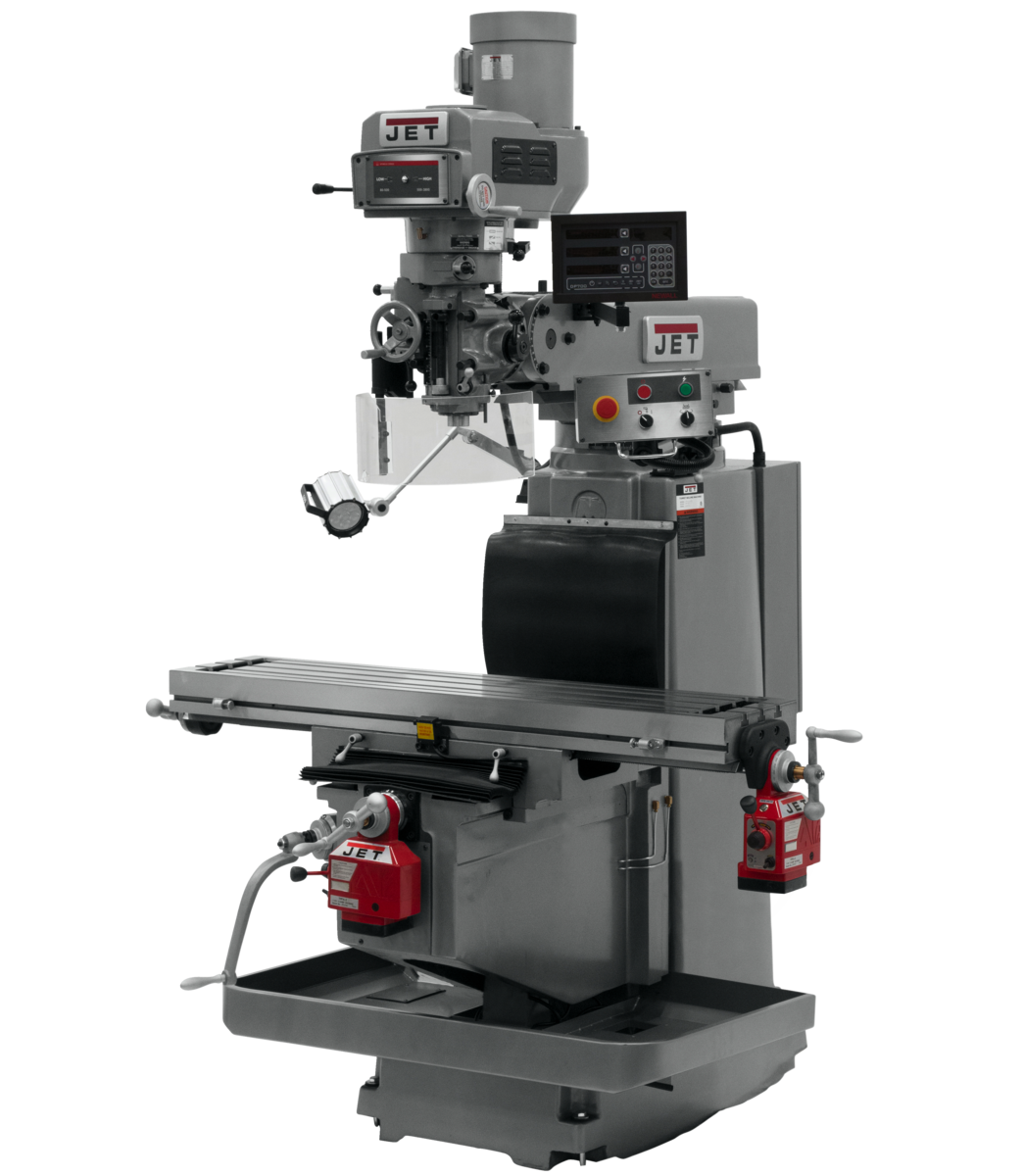698128, JTM-1254RVS, Jet, Metalworking, Milling, Vertical Mills, R-8, Newall DP700 DRO X & Y Powerfeeds