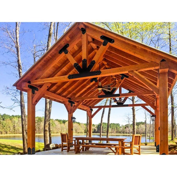 Simpson Strong-Tie Decorative Gable Plate Black Powder-Coated APGP1212 12:12 Pitch