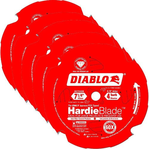 10% OFF 5 OR MORE !!! Diablo 7-1/4" x 4T HardieBlade Saw Blade for Fiber Cement D0704DH