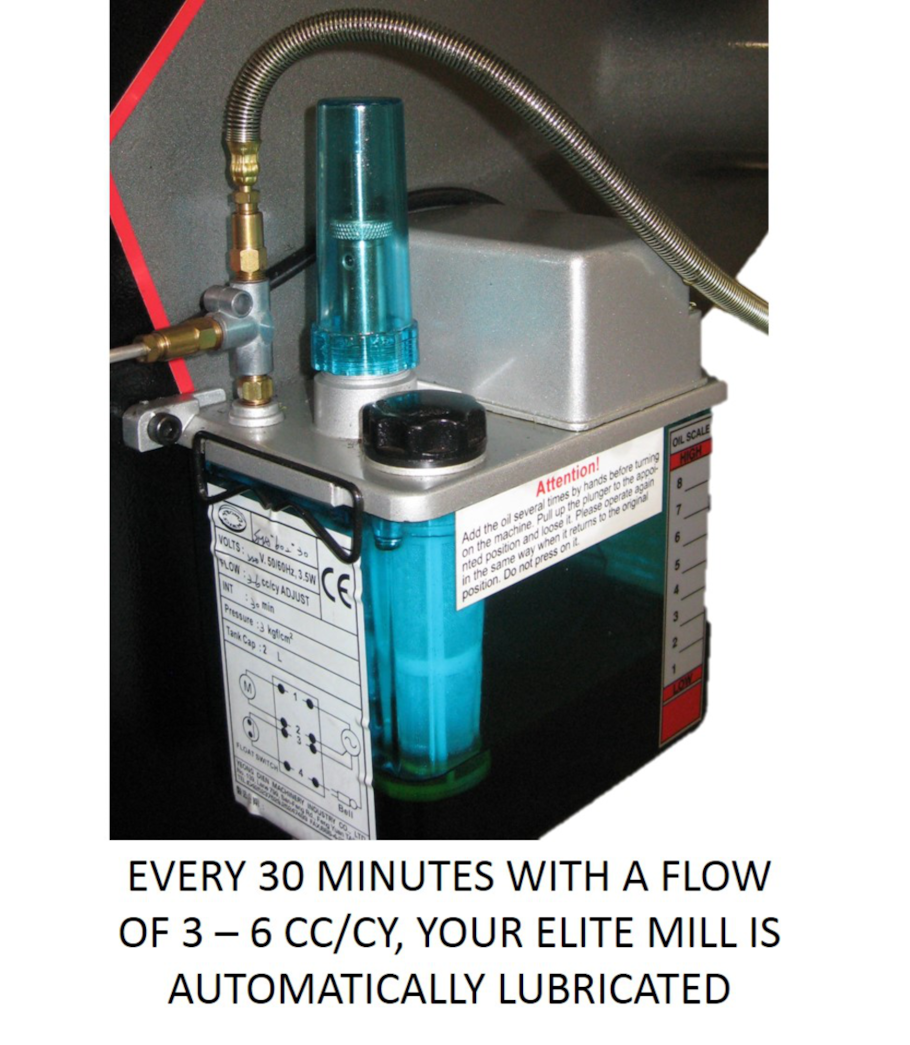 JET Elite ETM-949 Mill with 2-Axis Newall DP700 DRO and X-Axis JET Powerfeed and USA Made Air Draw Bar - 894153