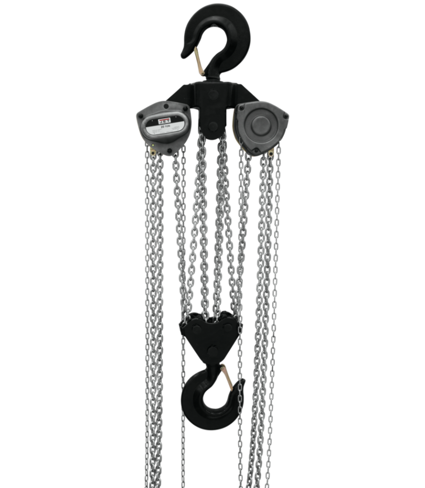 JET 15-Ton Hand Chain Hoist w/30' Lift & Overload Protection L-100-1500WO-30