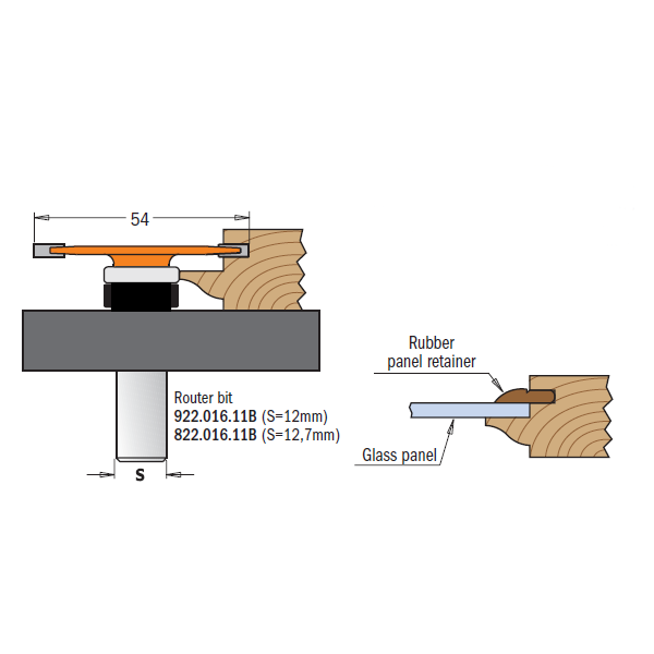 DISC - CMT GLAS/RTBRN Glass Panel Retainers