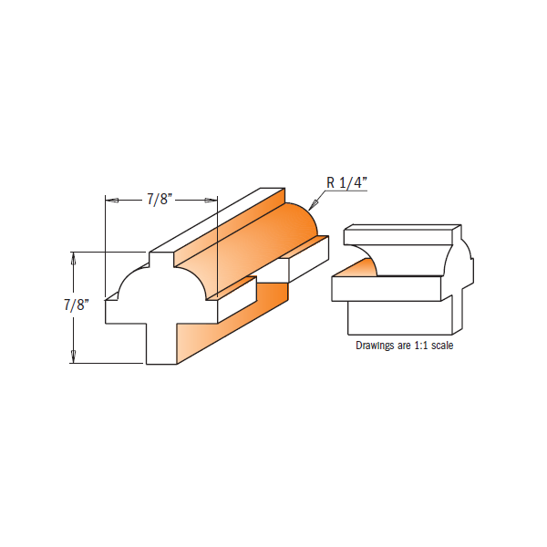 CMT 800.525.11 3-Piece Divided Light Door Set 1/2-Inch Shank