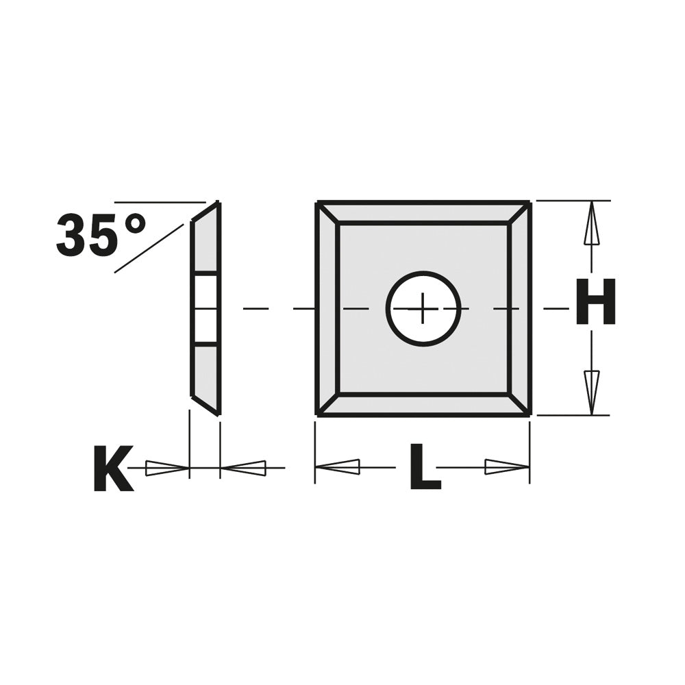 CMT 790.120.00 Standard Insert Knives 4 Cutting Edges 35 degree 10-Pack