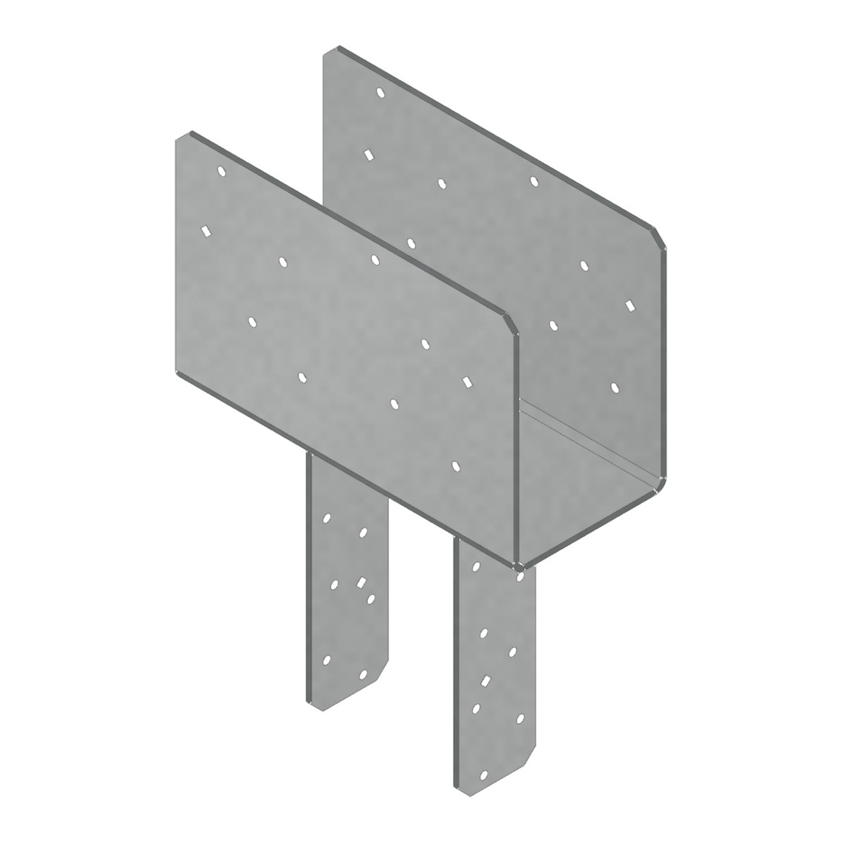 Simpson Triple 2x beam, Triple 2x Post Column Cap w/SDS Screws Gray Paint CCQ4.62-4.62SDS