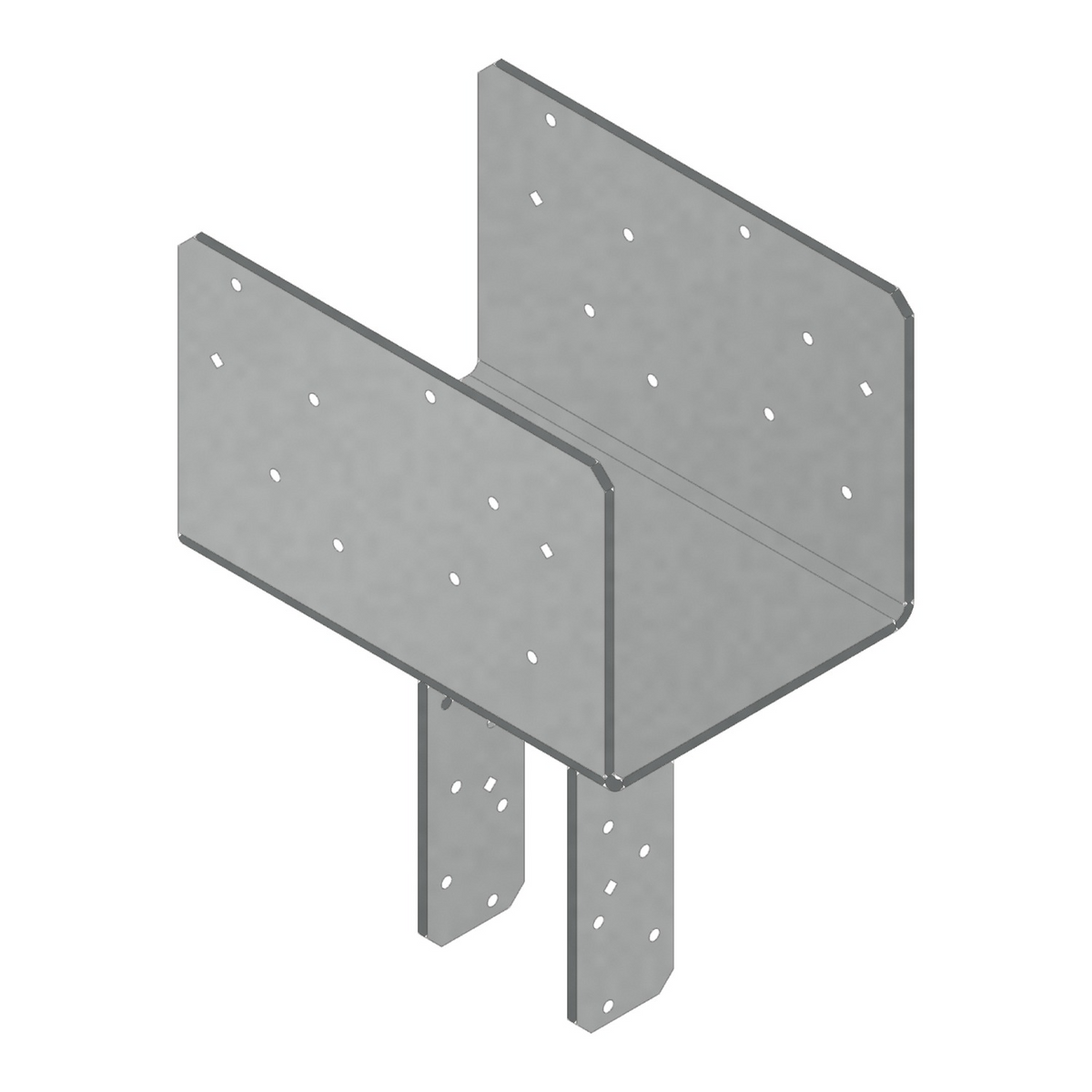 Simpson 8x Beam, 4x Post Column Cap w/SDS Screws Gray Paint CCQ84SDS2.5