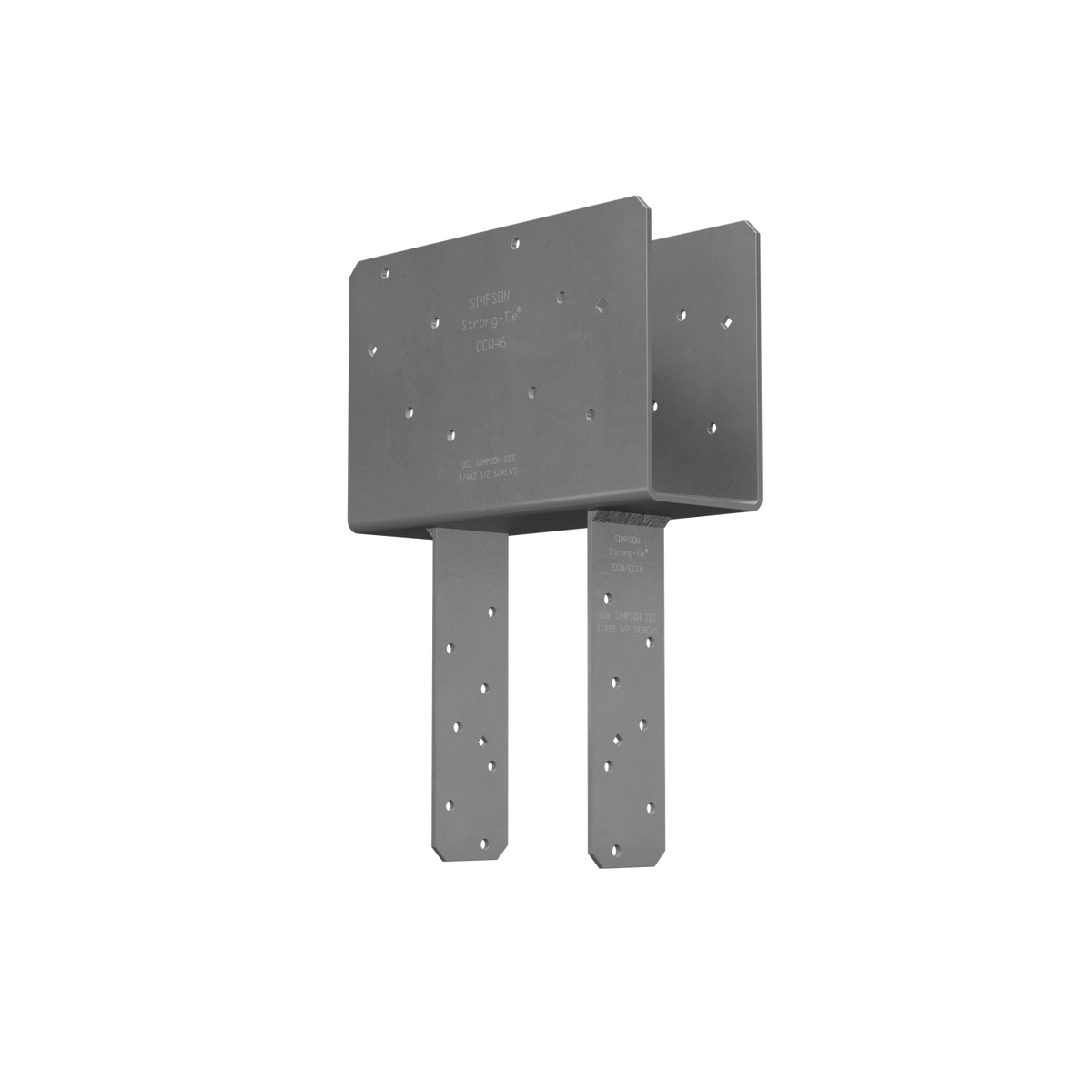 Simpson 4x Beam, 6x Post Column Cap w/SDS Screws HDG CCQ46-SDS2.5HDG