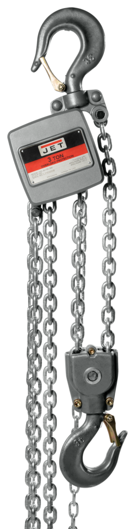 JET 3-Ton Aluminum Hand Chain Hoist with 30ft of Lift AL100-300-30