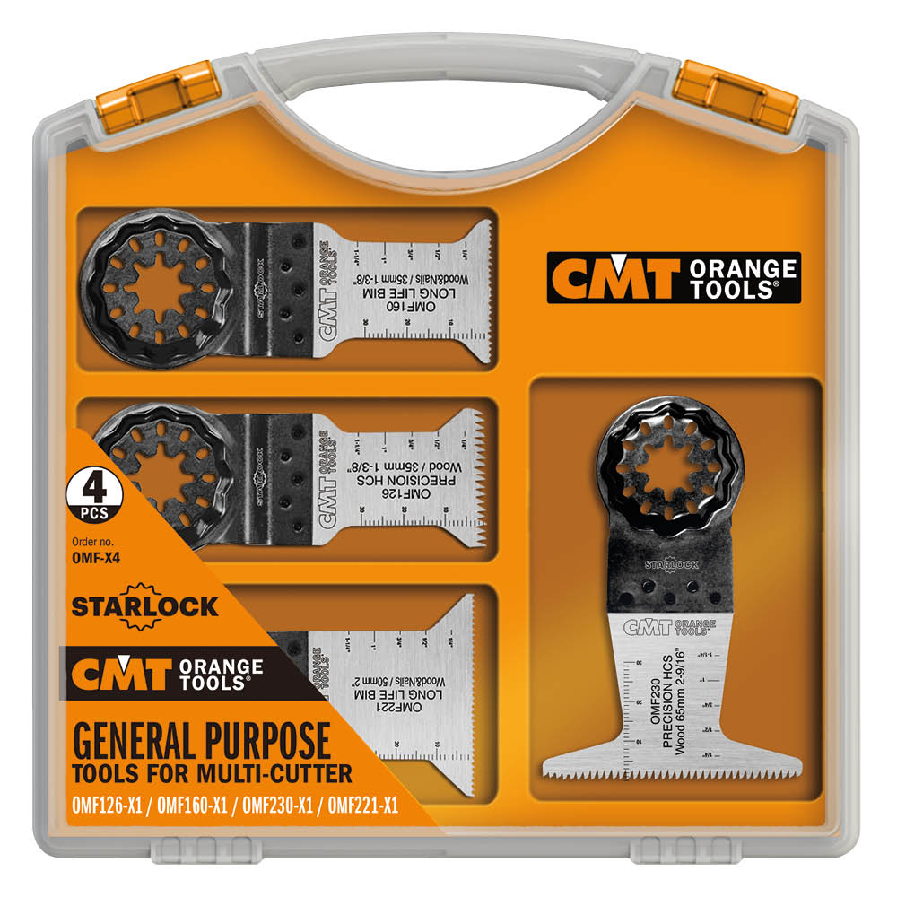 CMT OMF-X4 General Purpose Set for Multi-Cutters (4-Pc)
