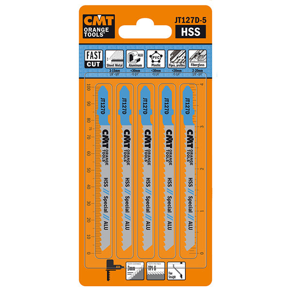 CMT JT127D-5 Jig Saw Blades for Metal 5-Pack
