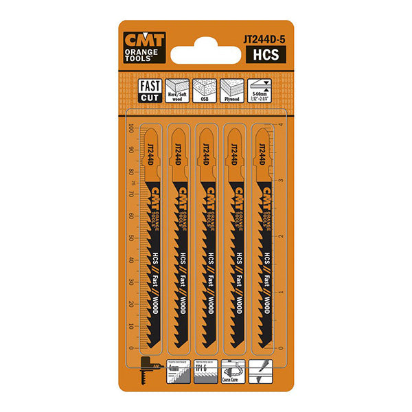 CMT JT244D-5 Jig Saw Blades for Wood 5-Pack