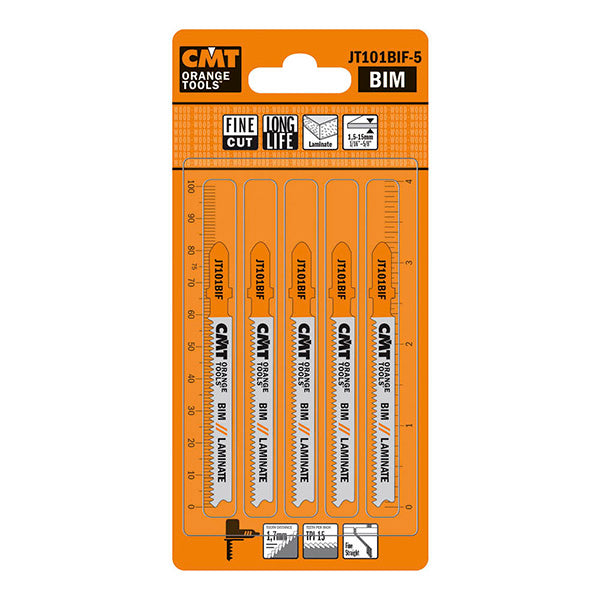 CMT JT101BIF-5 Jig Saw Blades for Wood 5-Pack