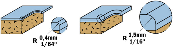 CMT 807.004.11 File-Free Flush Trim Bit for Laminates, 1/64-Inch Radius, 1/2-Inch Shank