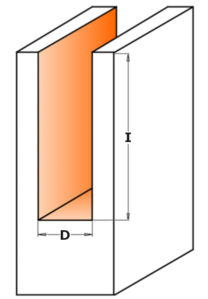 CMT 812.064.11 Solid Carbide Straight Bit 1/4-Inch Shank 1/4-Inch Diameter Orange