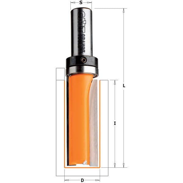 CMT 812.690.11B Pattern Bit with Bearing 1/2-Inch Shank 3/4-Inch Diameter Carbide-Tipped