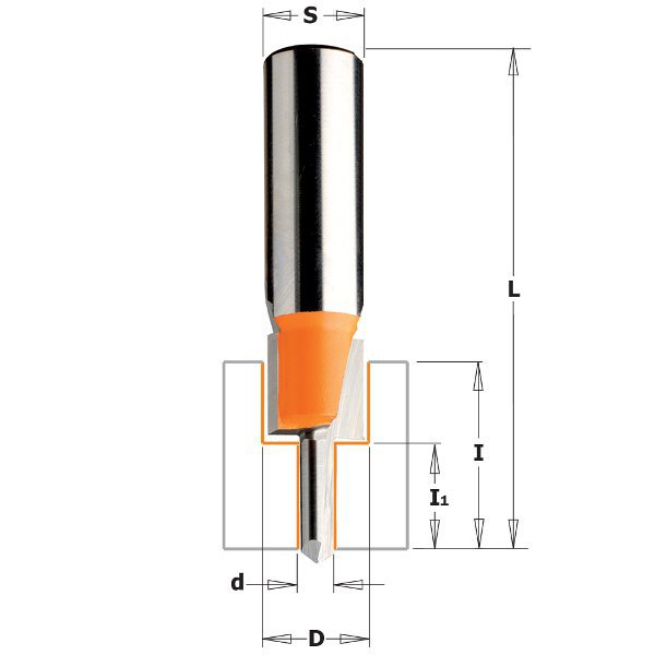 CMT 813.601.11 Screw Slot Bit 1/2" 11/64" S=1/2"