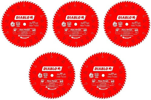 Diablo 10" x 60T Fine Finish Saw Blade for Wood D1060X