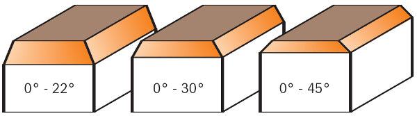 CMT 821.045.11 Combination Trimmer Bit 0-45 degree Cutting Angle 1/4-Inch Shank