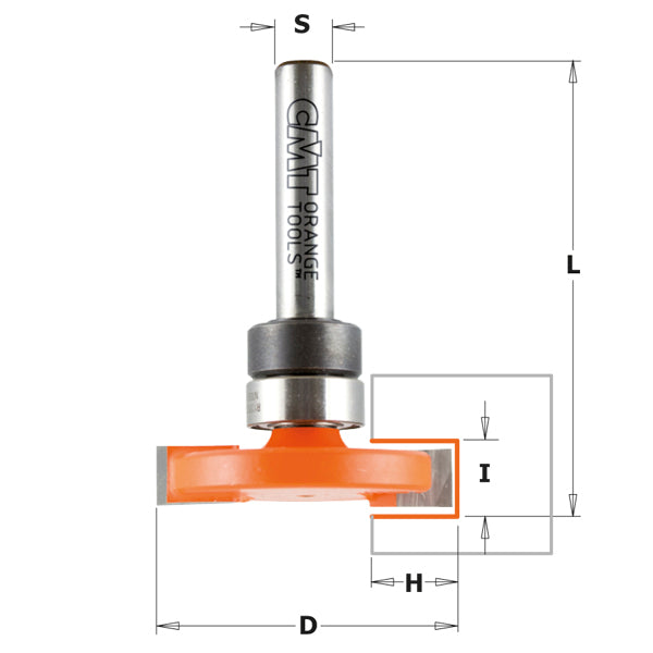 CMT 822.024.11B Flooring Router Bit 1-1/4" x 1/4" R=1/8" S=1/4"