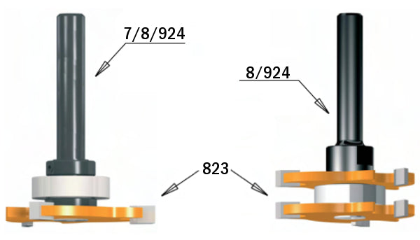 CMT 823.340.11 3-Wing Slot Cutter with 45-Degree Bore 5/32-Inch Cutting Length 5/16-Inch Bore