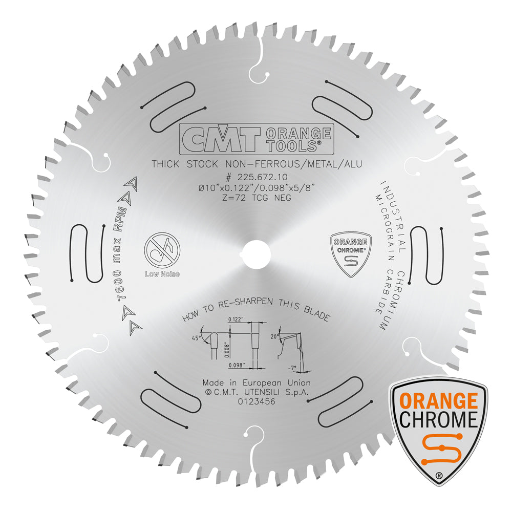 CMT 225.728.18 Non-Ferrous Metal and Melamine Saw Blade 18" x T128 TCG Neg