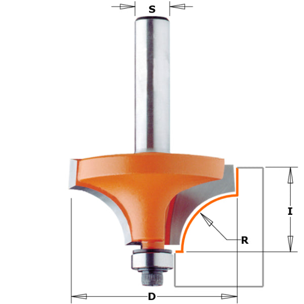 CMT 839.991.11 Beading Bit, 1/2-Inch Shank, 7/8-Inch Radius