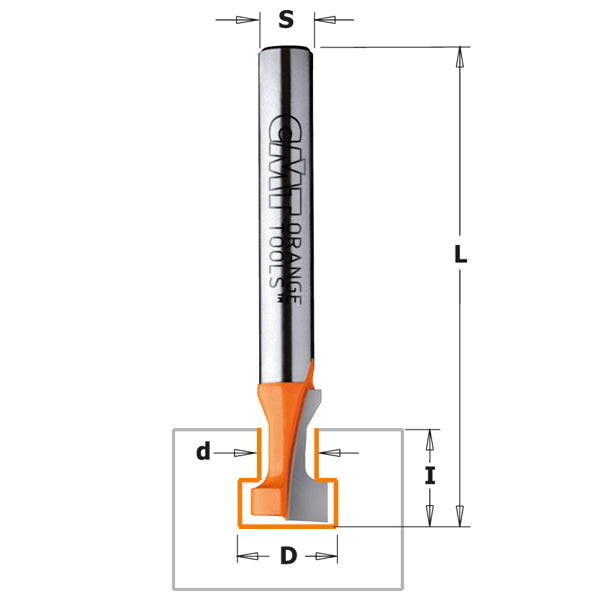 CMT 850.501.11 Solid Carbide Keyhole Bit 1/2-Inch Shank 3/8-Inch Diameter