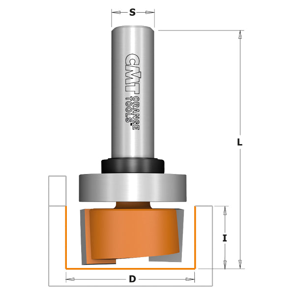 CMT 852.504.11B Dado & Planer Bit with Bearing 1/2-Inch Shank 1-1/2-Inch Diameter
