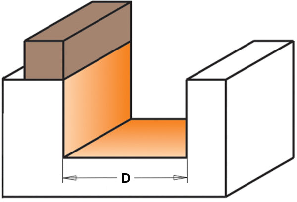 CMT 852.501.11B Dado & Planer Bit with Bearing 1/2-Inch Shank 3/4-Inch Diameter