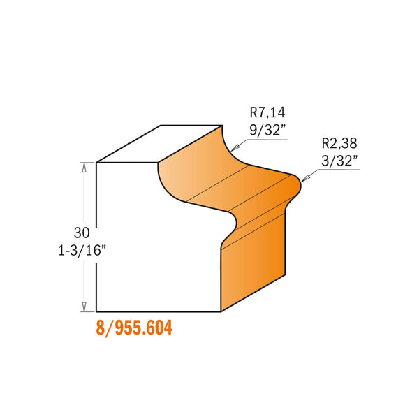CMT 855.604.11 Finger Pull Door Lip Bit