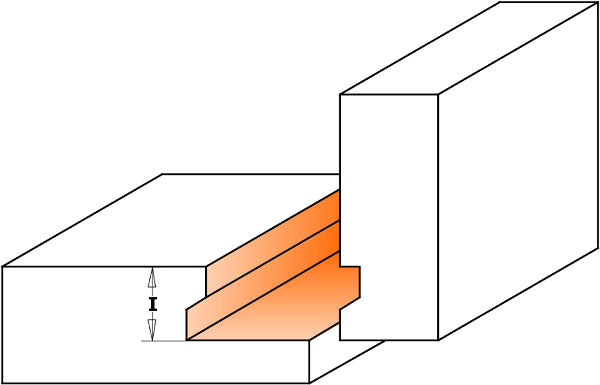 CMT 855.508.11 Drawer Lock Bit with 1-Inch Diameter with 1/2-Inch Shank