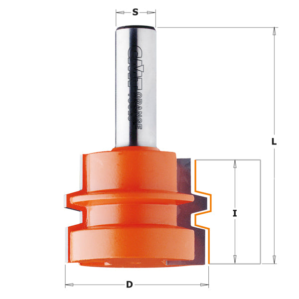CMT 855.501.11 Reverse Glue Joint Bit 1-3/4" x 1-1/4" S=1/2"