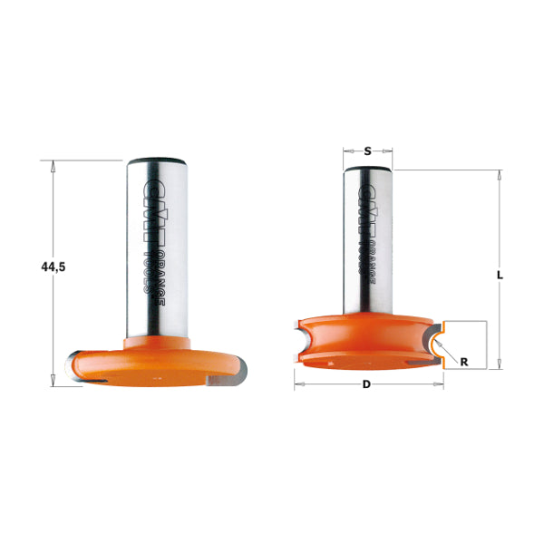 CMT 855.701.11 Flute & Bead Set 1/2-Inch Shank Carbide-Tipped